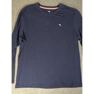 Tommy Bahama Men's Shirt Long Sleeve Crew Neck Pullover Blue Size Large